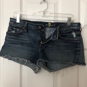 7 for all mankind jean shorts